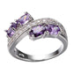 Stylish Amethyst Silver Ring