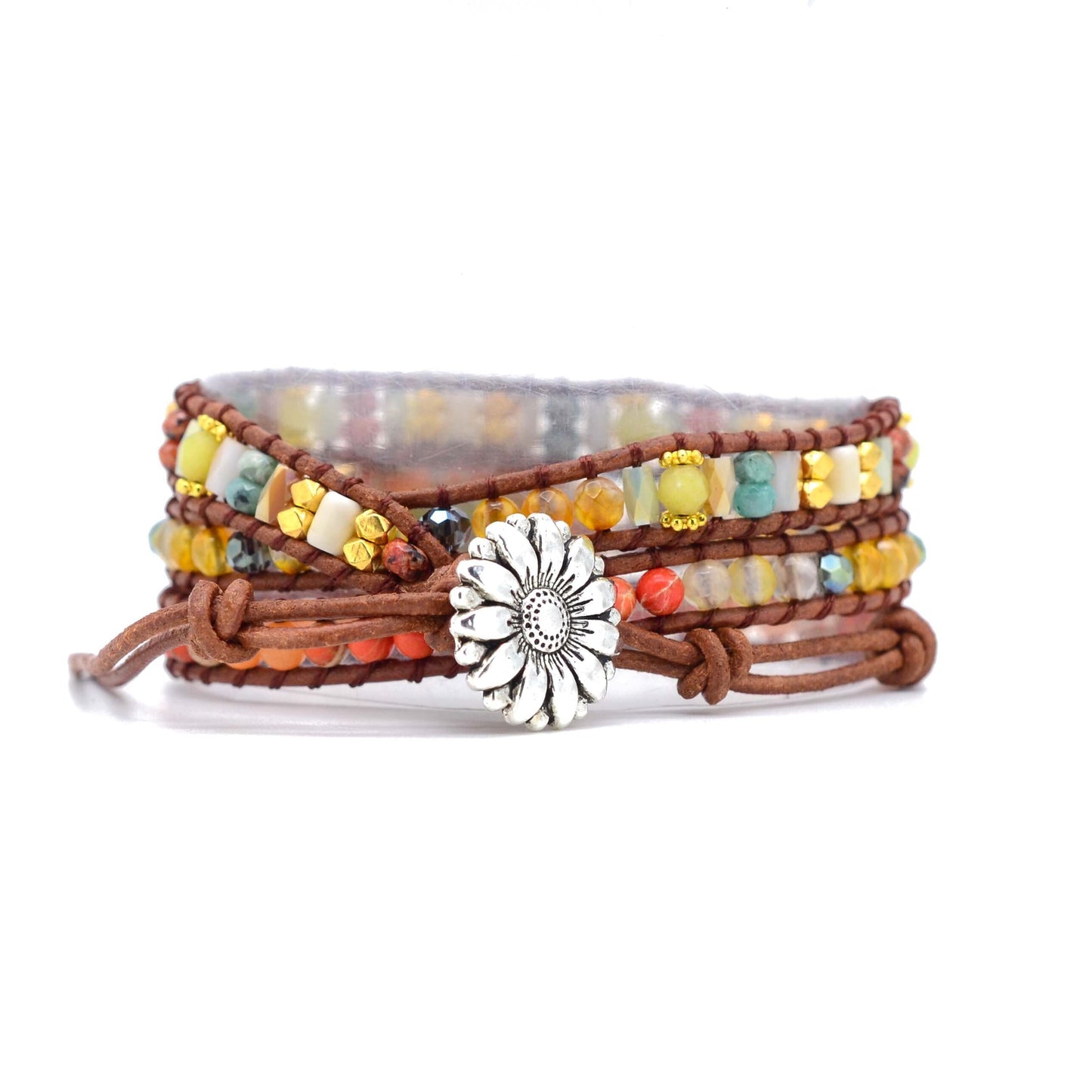 Spirituelles Orange Dream Wickelarmband 