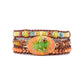 Spirituelles Orange Dream Wickelarmband 