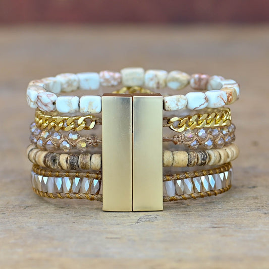 Opal-Manschettenarmband mit spirituellem Schutz