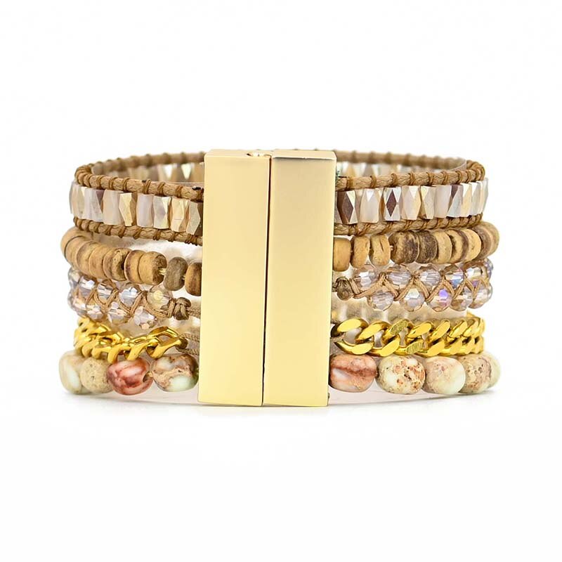 Opal-Manschettenarmband mit spirituellem Schutz
