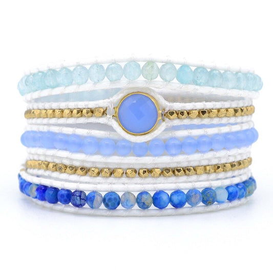 Spirituelles Aquamarin Veganes Armband 