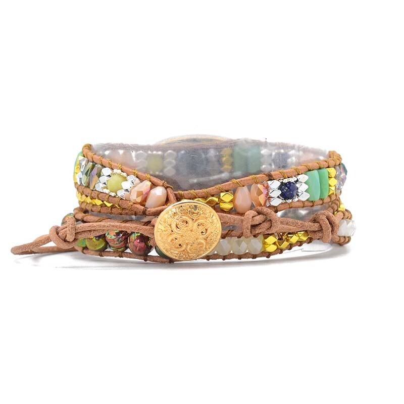 Spirituelles Boho Charm Wickelarmband 