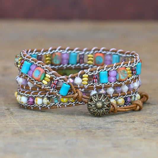 Spirituelles Kaiserjaspis-Wickelarmband