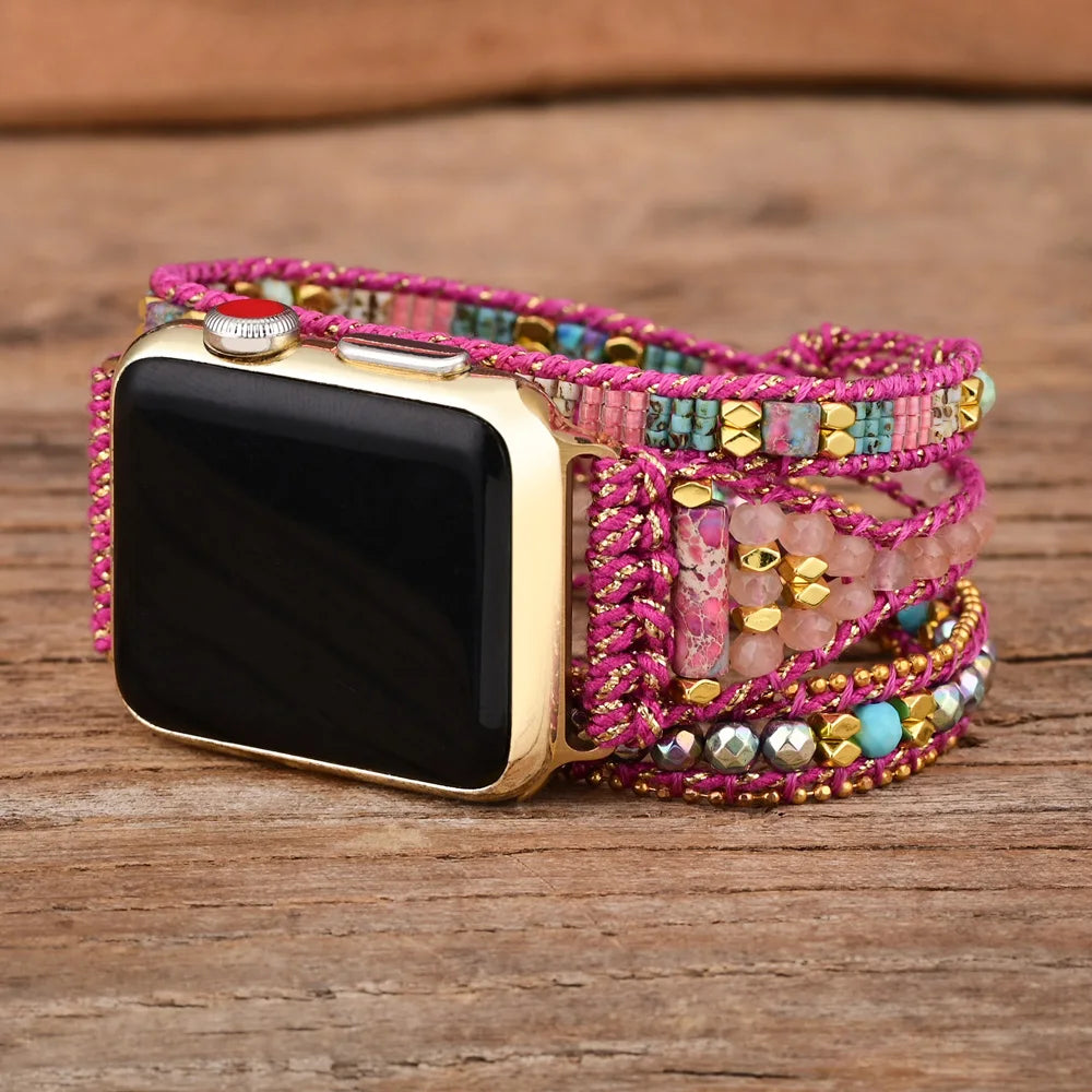 Apple Watch-Armband mit leuchtendem Farbbildstein