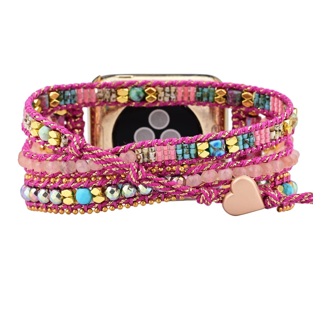 Apple Watch-Armband mit leuchtendem Farbbildstein