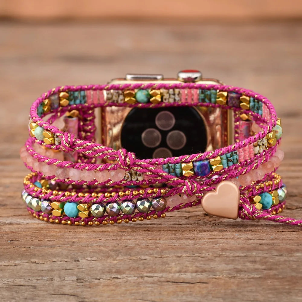 Apple Watch-Armband mit leuchtendem Farbbildstein