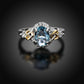 Sky Blue Cubic Zirconia Silver Ring