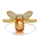 Spiritual Bee Citrine Gold Plated Ring