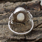 Ovaler Vintage-Ring aus weißem Opal