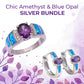 Chic Amethyst & Blue Opal Silver Bundle