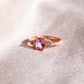 Chic Pink Oval Quartz Ring