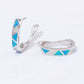 Spiritual Blue Fire Opal Sterling Silver Earrings