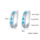 Spiritual Blue Fire Opal Sterling Silver Earrings