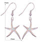Spiritual Fire Opal Silver Starfish Earrings