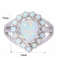 Vintage Royal Weißer Opal Versilberter Ring