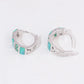 Spiritual Green Opal & Emerald Silver Earrings