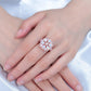 Flower Pink Fire Opal Rose Gold Ring