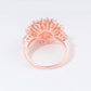 Flower Pink Fire Opal Rose Gold Ring