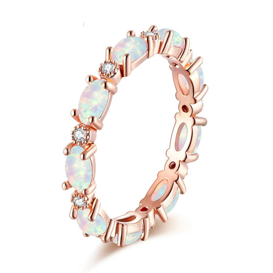 Luxury Fire Opal Gold Plated Ring