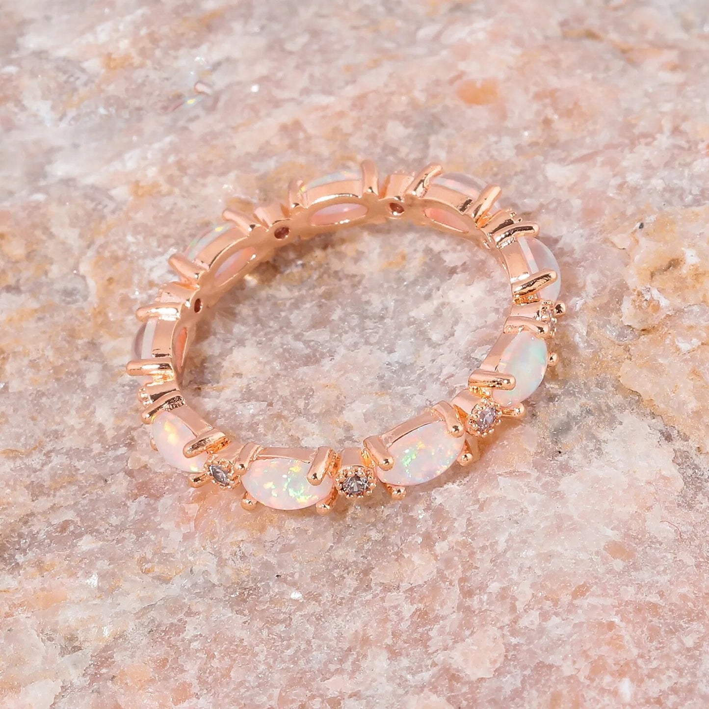 Luxury Fire Opal Gold Plated Ring