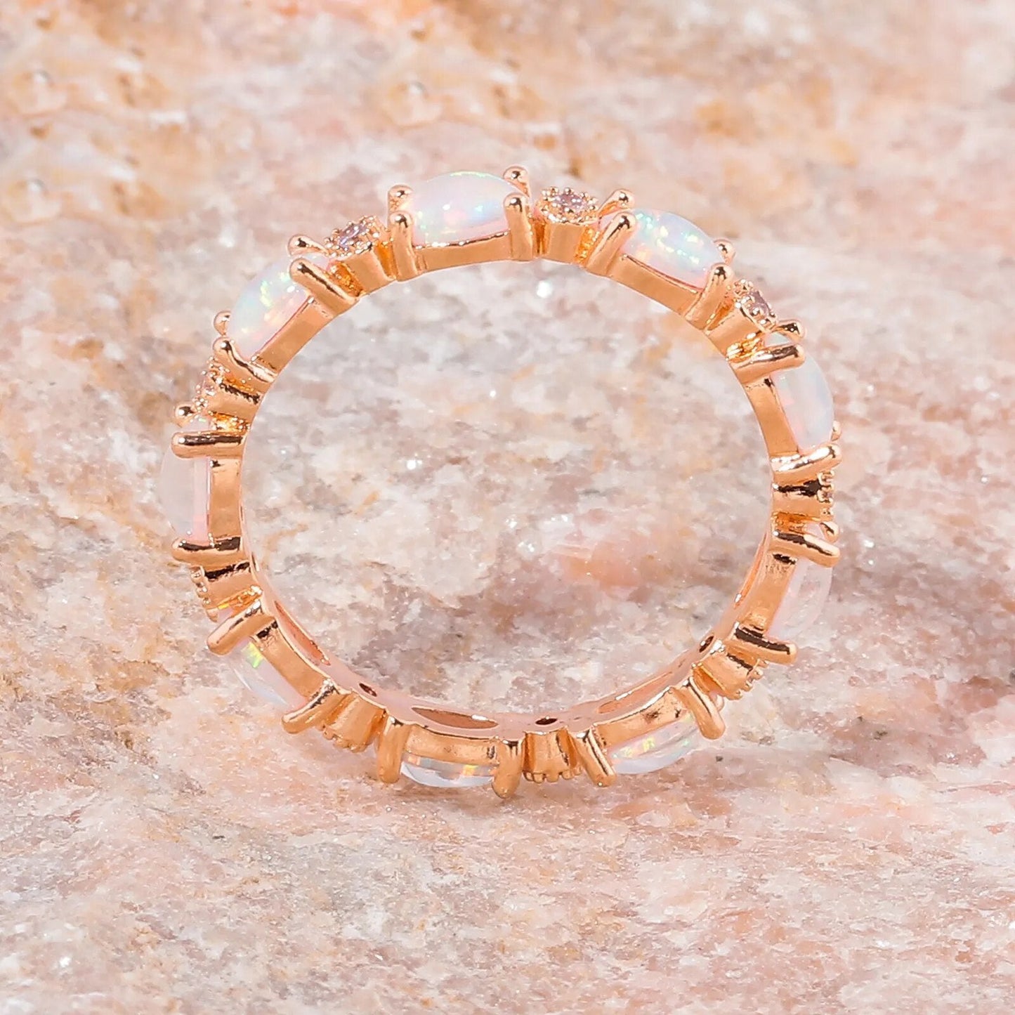 Luxury Fire Opal Gold Plated Ring