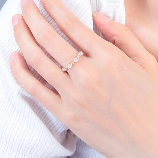 Luxury Fire Opal Gold Plated Ring