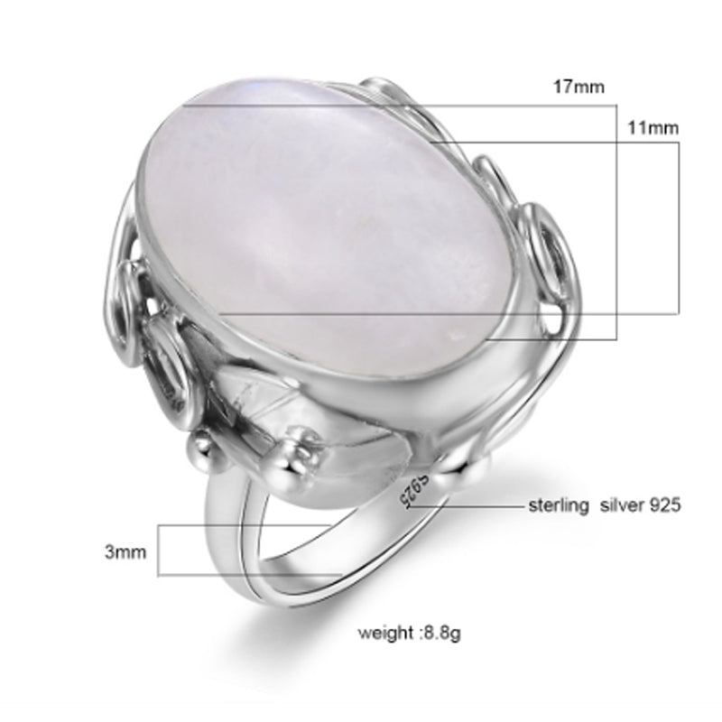 Spirit Moonstone Sterling Silver Ring