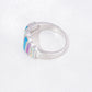 Spirit "Calming Night" Fire Opal Silver Ring