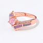 Pink Topaz Zirconia Ring