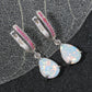 Green Opal Silver Earrings
