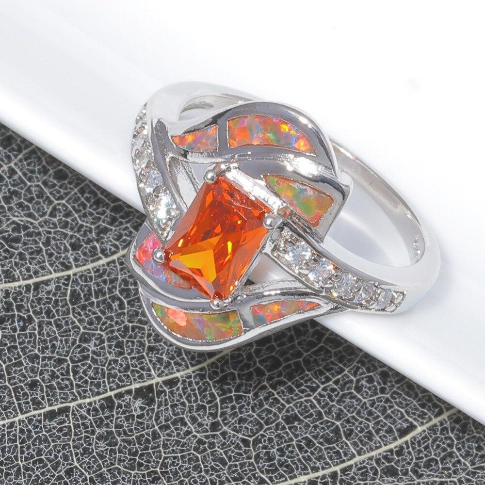 Spiritual Fire Opal Sterling Silver Set
