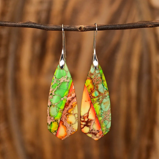 Evening Trumpet Emperor Stone Earrings