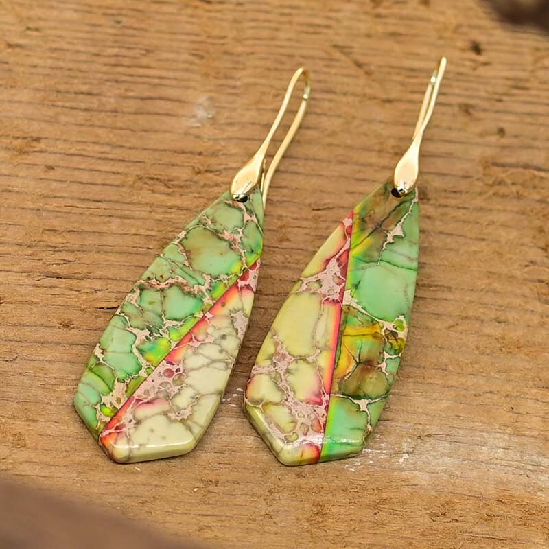 Evening Trumpet Emperor Stone Earrings