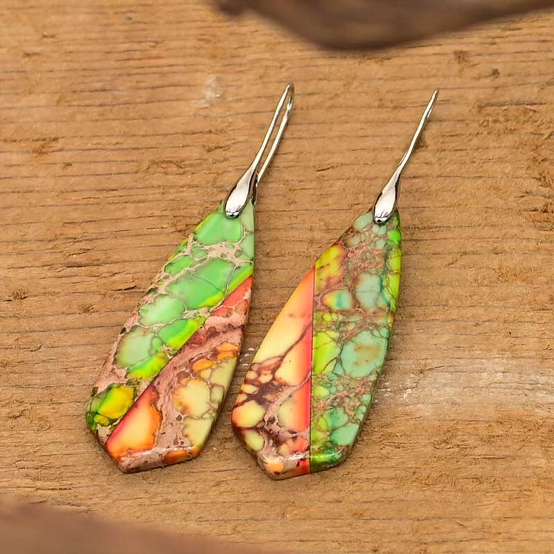 Evening Trumpet Emperor Stone Earrings