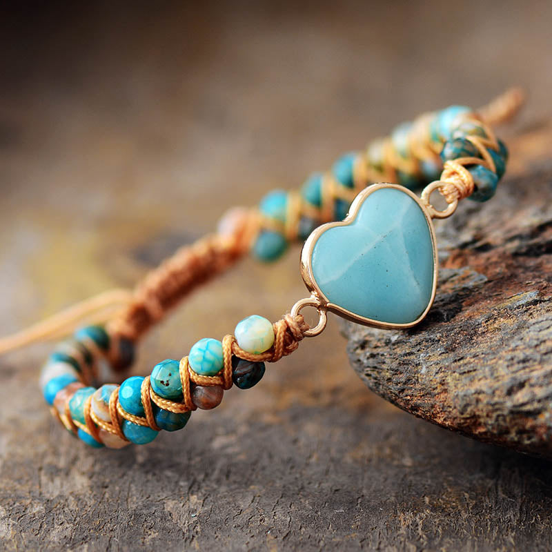 Spiritual Amazonite Heart Bracelet