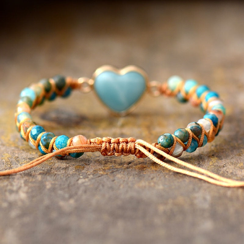 Spiritual Amazonite Heart Bracelet