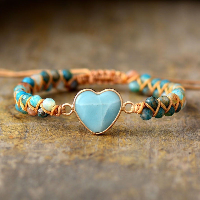 Spiritual Amazonite Heart Bracelet