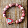 Spirituelles Rosa Passion Herz Armband 