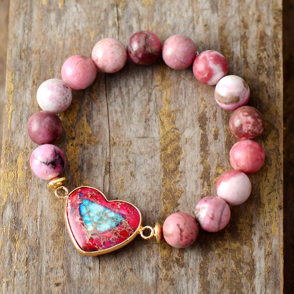 Spiritual Pink Passion Heart Bracelet
