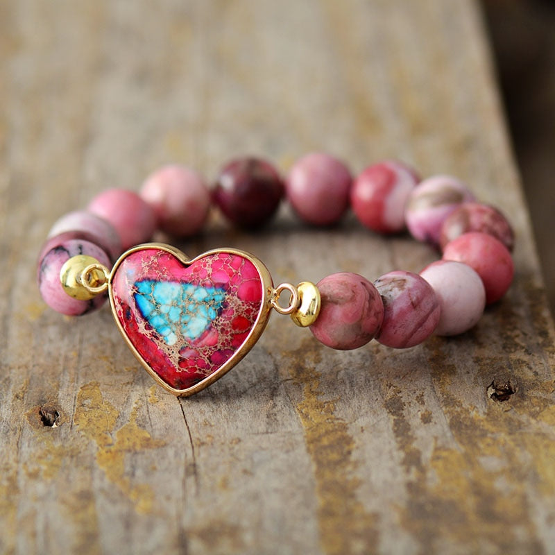 Spiritual Pink Passion Heart Bracelet