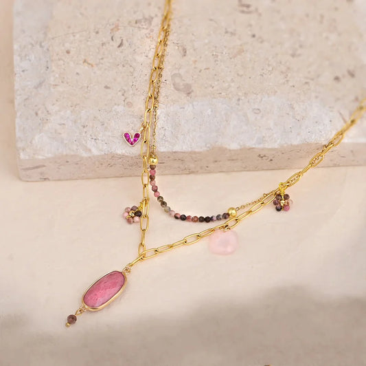 Creative Design Natural Rhodochrosite Necklace