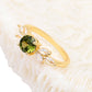 Enchanting White Green Zircon Ring