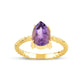 Intrecciata Amethyst Goldring
