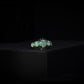 Green Opal Garnet Silver Ring