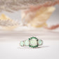 Green Opal Garnet Silver Ring