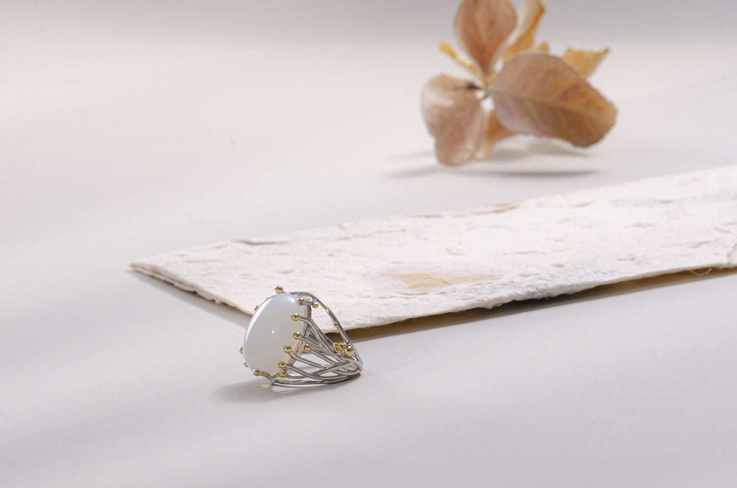 Spiritual Vintage Moonstone Silver Ring