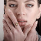 Flora Green Quartz 24K Gold Ring