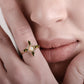 Flora Green Quartz 24K Gold Ring
