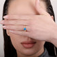 Eleanor Blue Opal 24K Gold Ring
